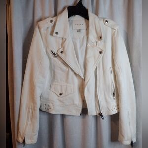 Blank NYC White Soft Moto Jacket